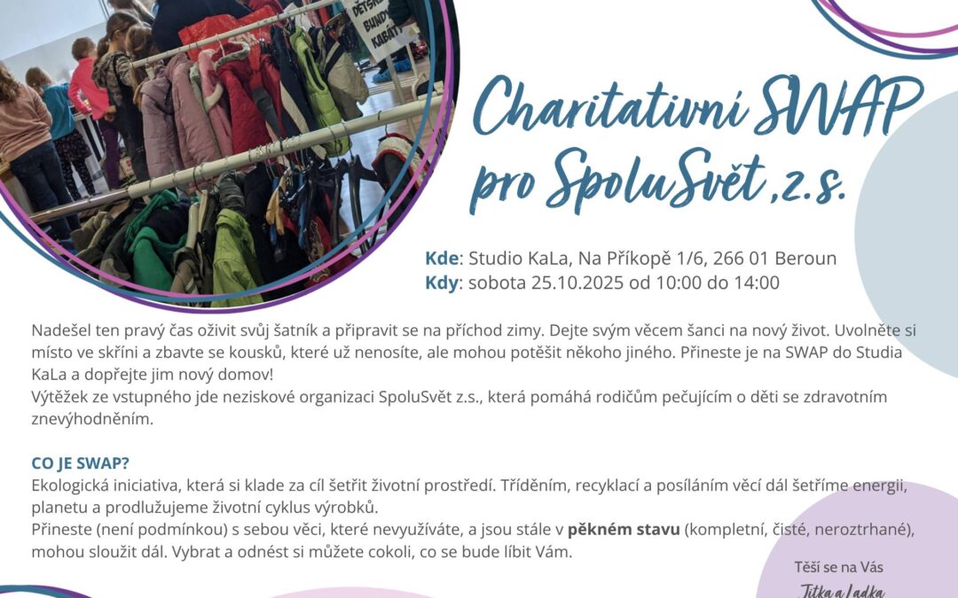 SWAP aneb VÝMĚNA VĚCÍ – Charitativní SWAP pro SpoluSvět z.s 25.10.2025